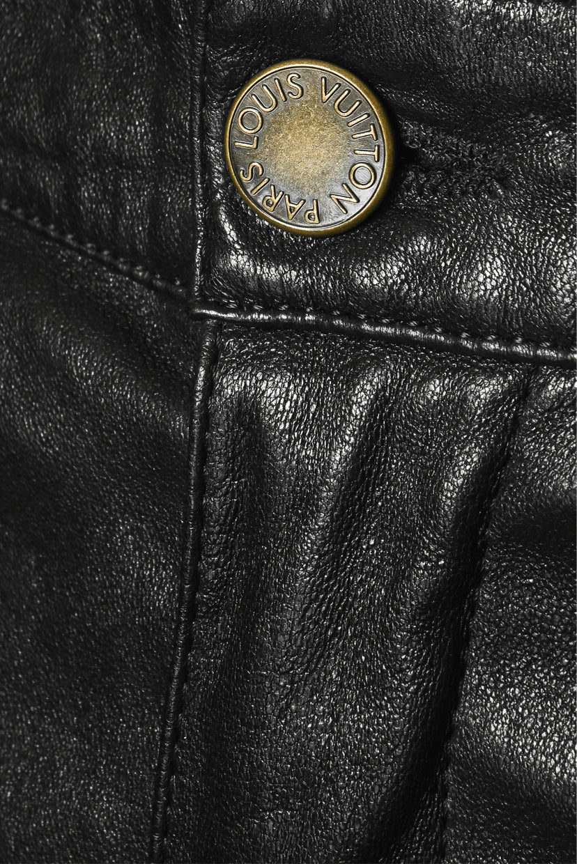 Louis Vuitton Size 38 Skinny Lambskin Leather Pants