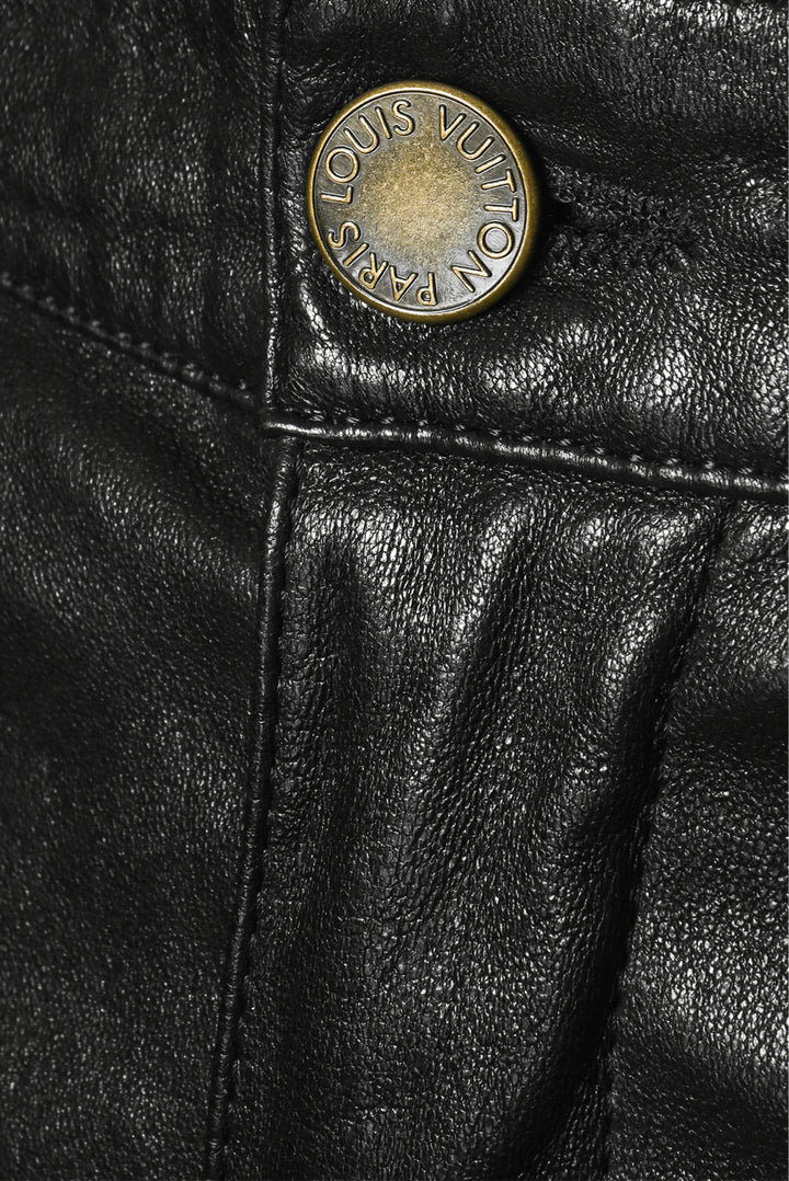 Louis Vuitton Size 38 Skinny Lambskin Leather Pants
