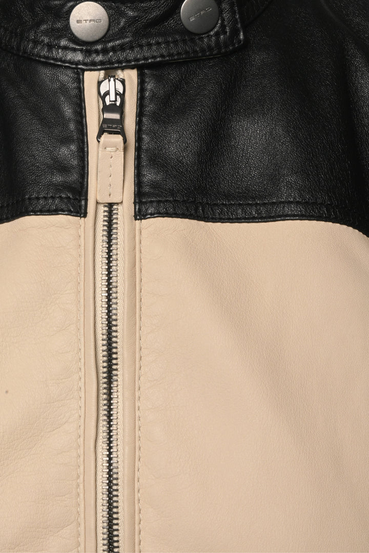 Etro Size 42 Vintage Leather Jacket