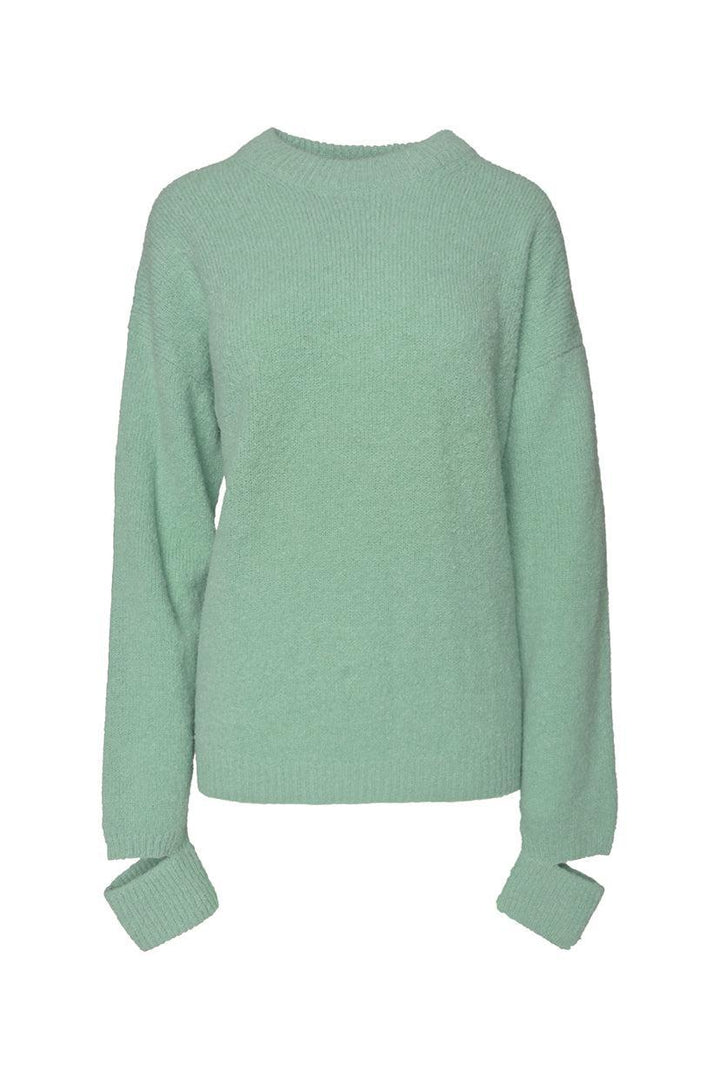 Tibi Size S Cutout Alpaca-Blend Sweater