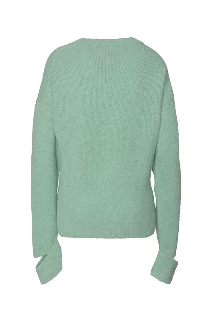 Tibi Size S Cutout Alpaca-Blend Sweater