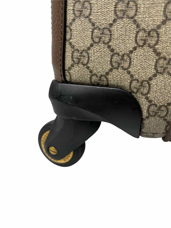 Gucci GG Supreme Web Carry On Rolling Travel Bag Luggage