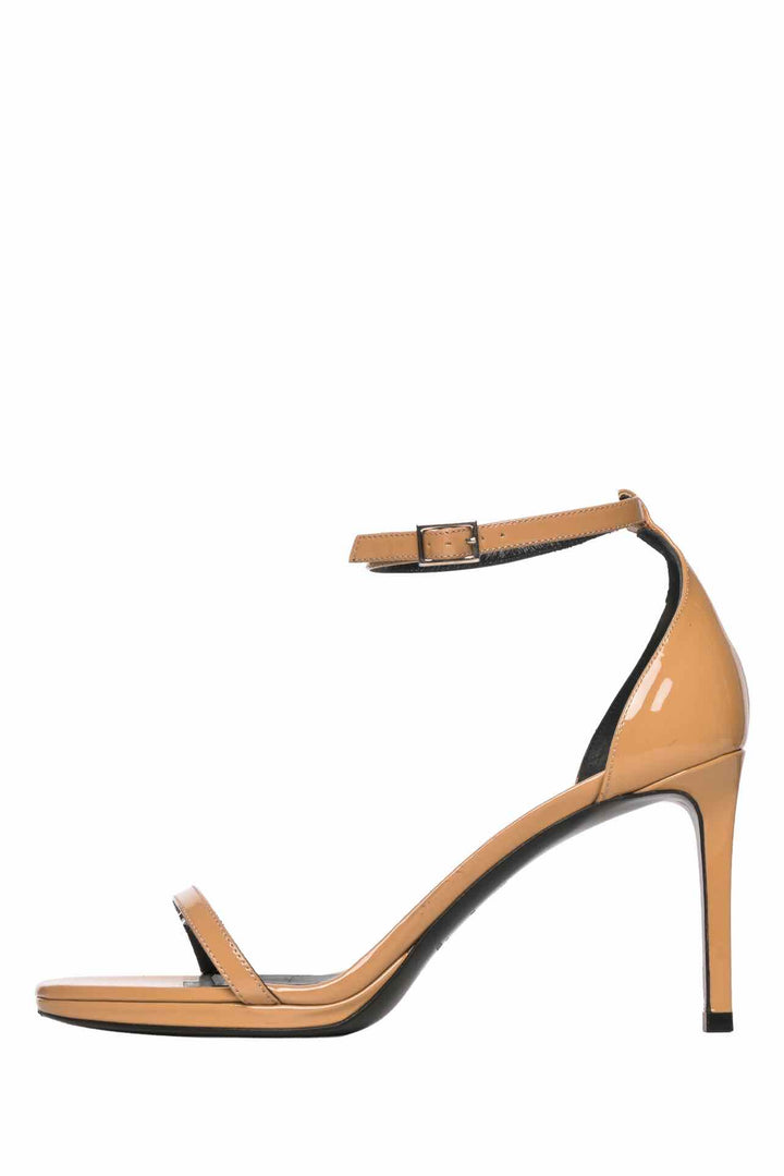 Saint Laurent Size 37.5 Patent Leather Jane Ankle Strap Sandals