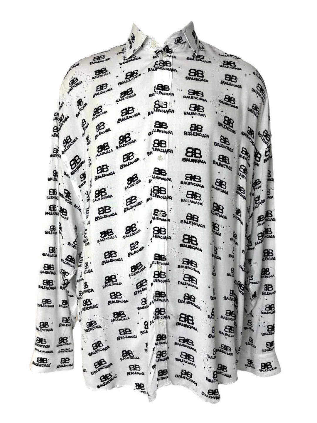 Balenciaga Oversized Logo Print  Size 2 Men's Shirt Long Sleeve
