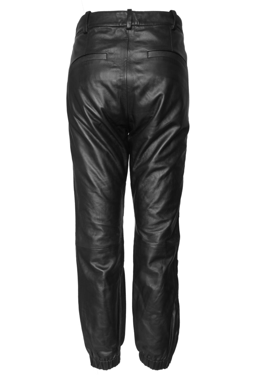 Nili Lotan Size 4 Leather Jogger Pants