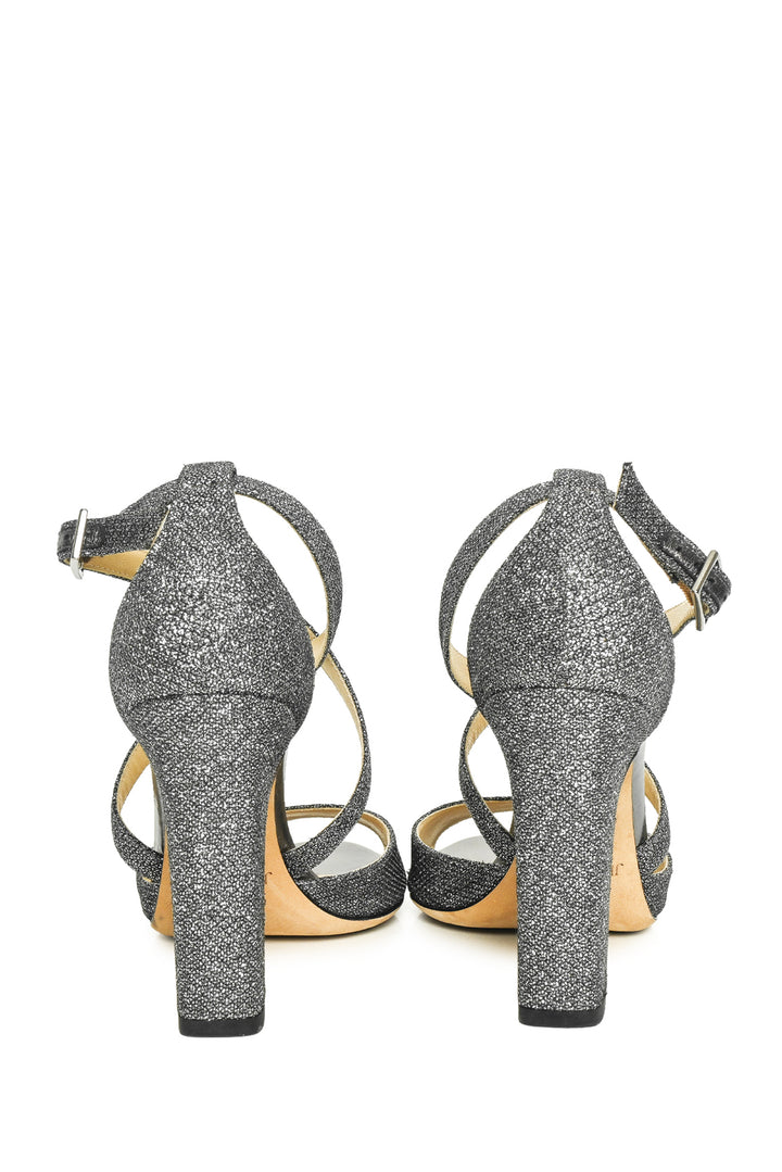 Jimmy Choo Size 38.5 Emily 100 Peep Toe Sandals