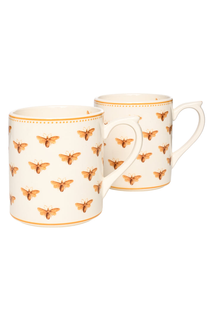 Dior Ceramic Bee Motif 'Les Gris-Gris de Mr. Dior' Set of Two Mugs