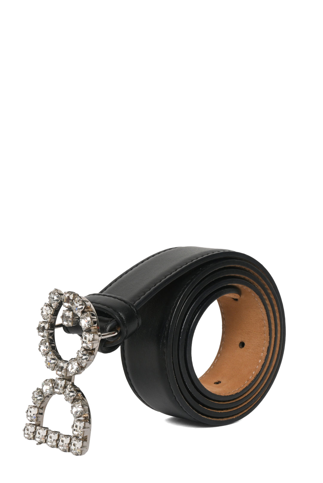 Dolce & Gabbana Size 30 DG Crystal Logo Buckle Calfskin Belt