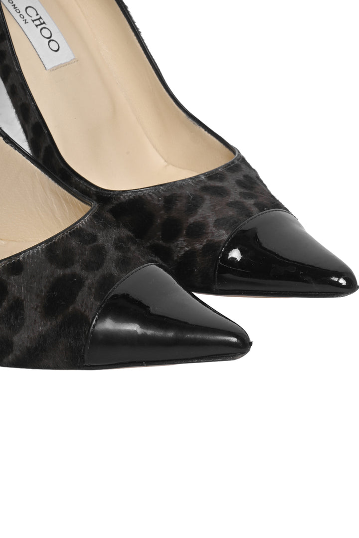 Jimmy Choo Size 37 Leopard Print Pony Hair Pumps