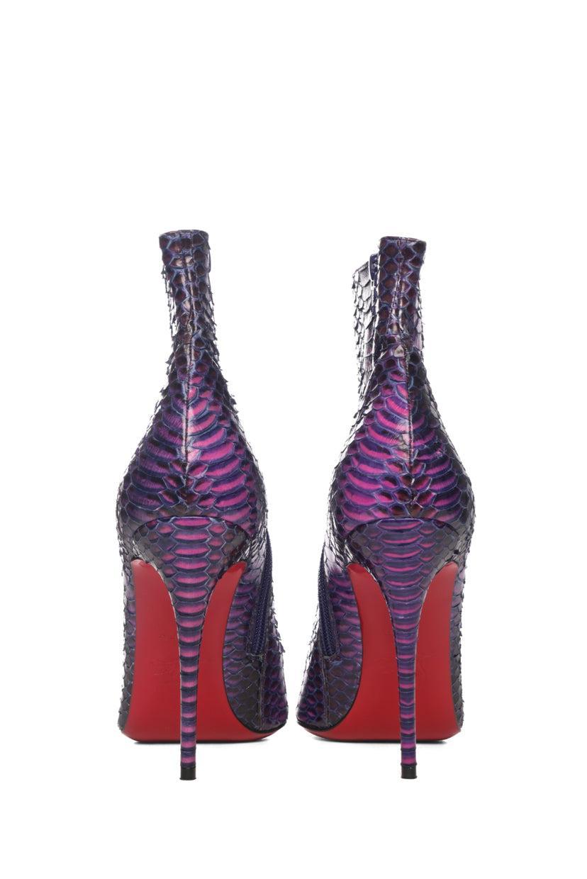 Christian Louboutin Size 38.5 So Kate Watersnake Ankle Boots