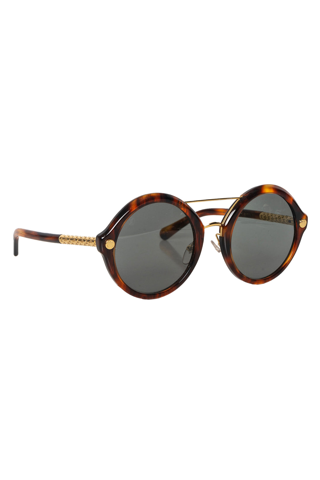 Louis Vuitton Round Tortoiseshell and Monogram Sunglasses Eyewear