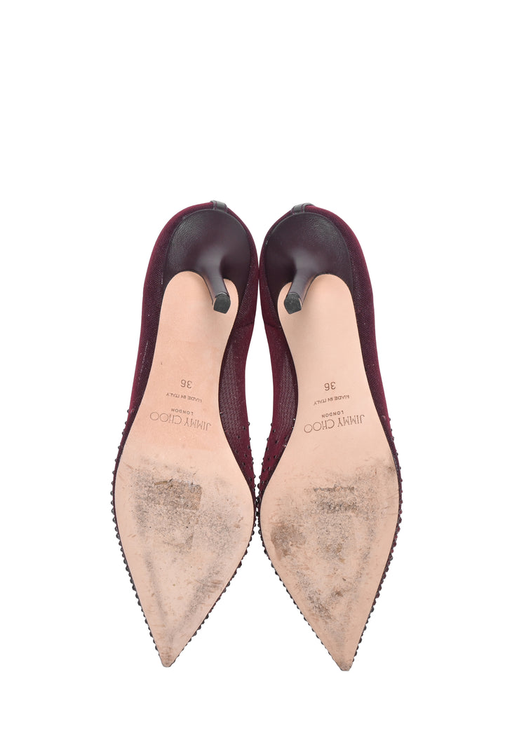 Jimmy Choo Size 36 Love 85 Rhinestone Mesh Pumps