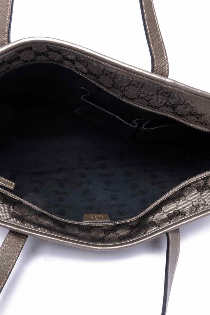 Gucci Metallic Monogram Imprime Tote