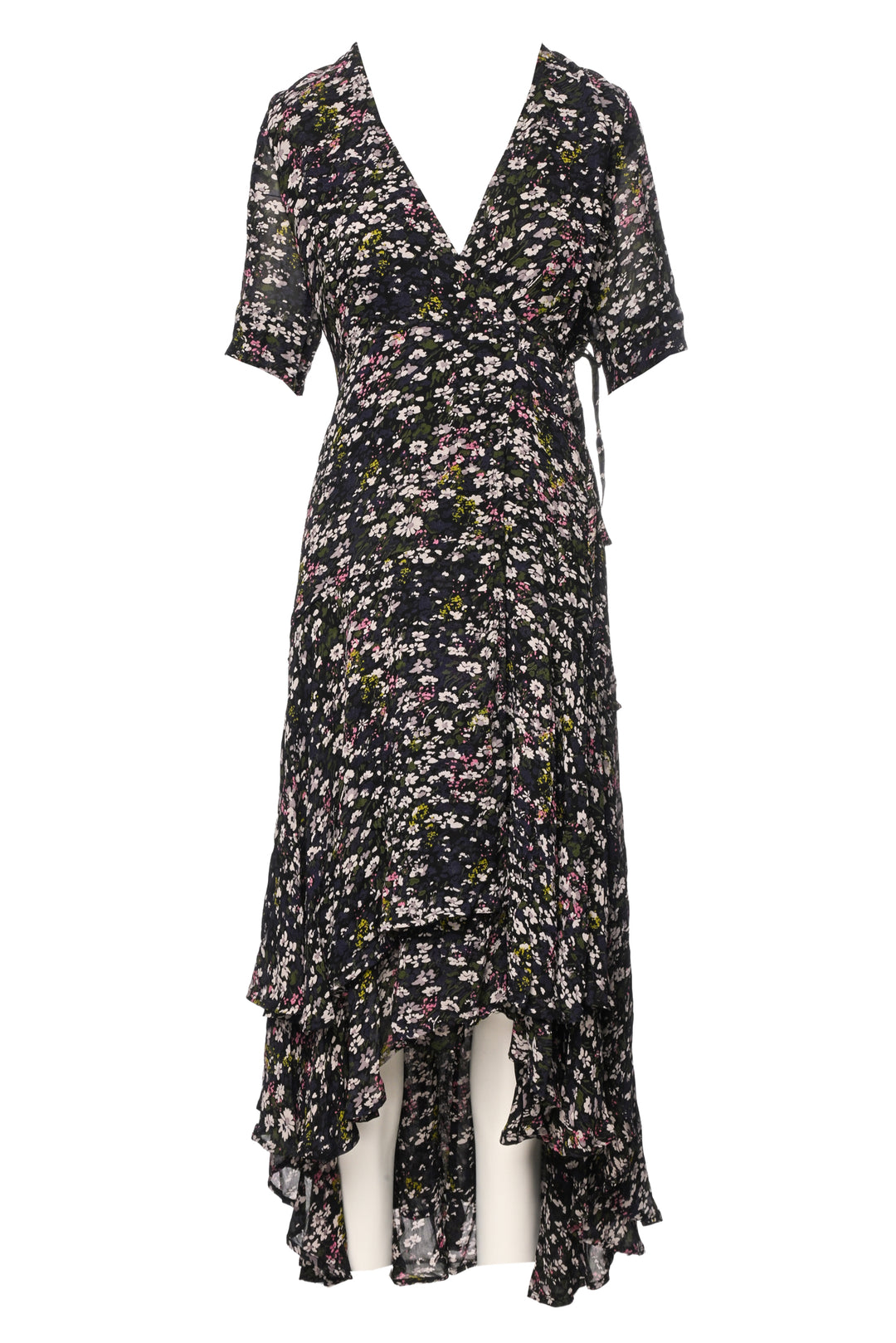 Ganni Size 34 Floral Wrap Maxi Dress