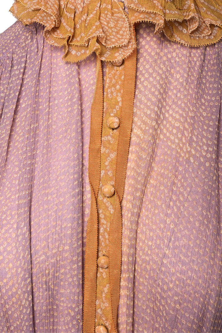 Ulla Johnson Size 8 Ruffle Long Sleeve Maxi Dress