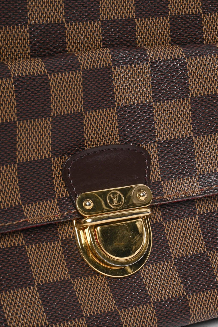 Louis Vuitton 2005 Damier Ebene Canvas Ravello GM Shoulder Bag