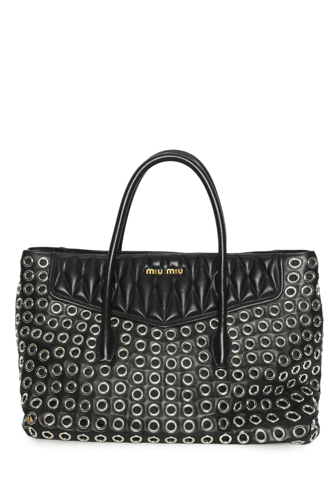 Miu Miu Grommet Biker Tote