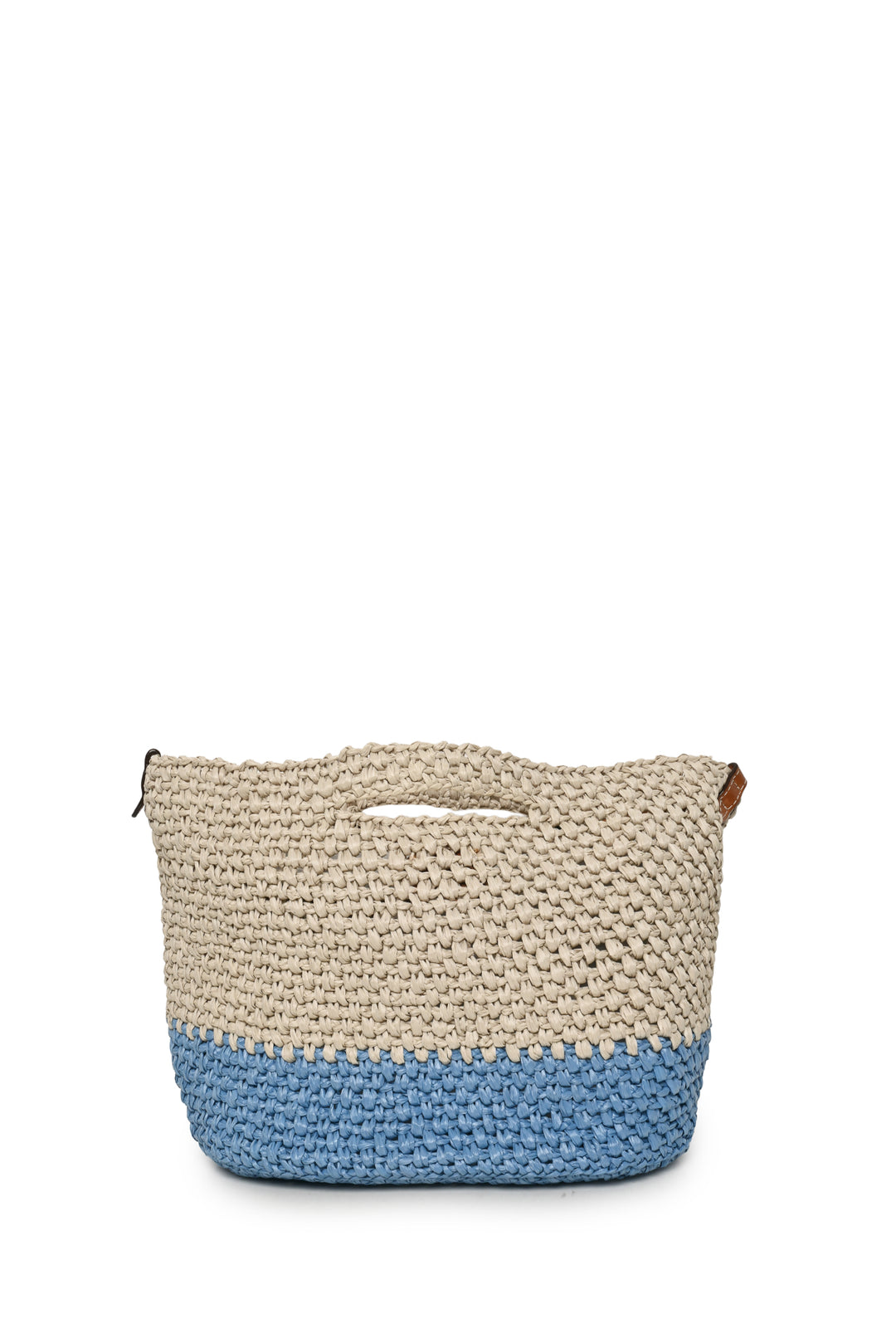 Mark Cross Leather & Raffia Tote