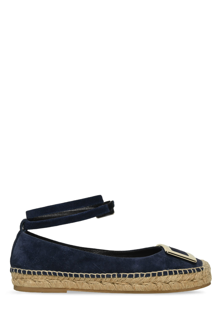 Roger Vivier Size 36.5 Ankle Wrap Espadrille Flats