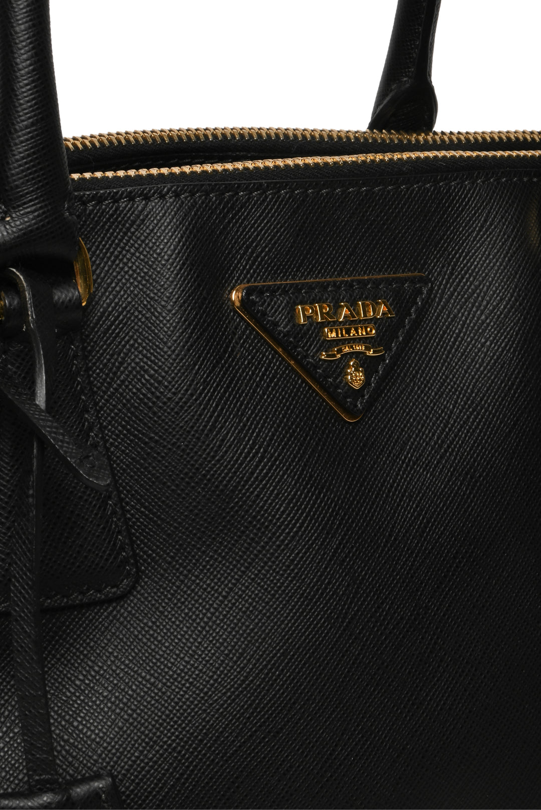 Prada Medium Saffiano Lux Leather Galleria Double Zip Tote