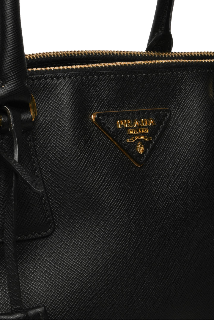 Prada Medium Saffiano Lux Leather Galleria Double Zip Tote
