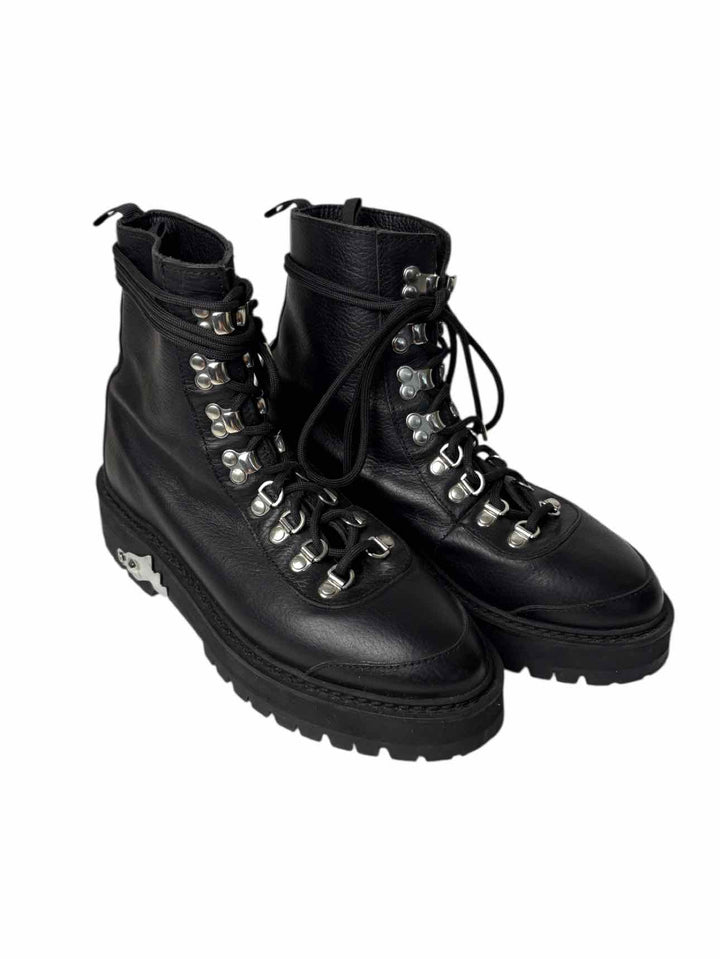 Off-White Leather Hiking Size 38 Ankle Boots