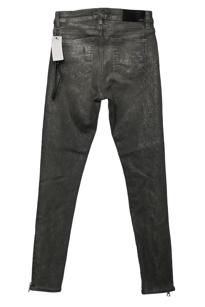 Amiri Size 26 Sparkle Distressed Skinny Jeans