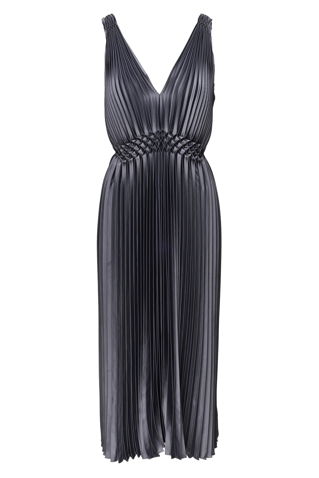Vince Size XS/S Hand-Smocked Pleated Satin Dress