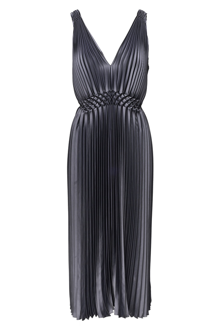 Vince Size XS/S Hand-Smocked Pleated Satin Dress