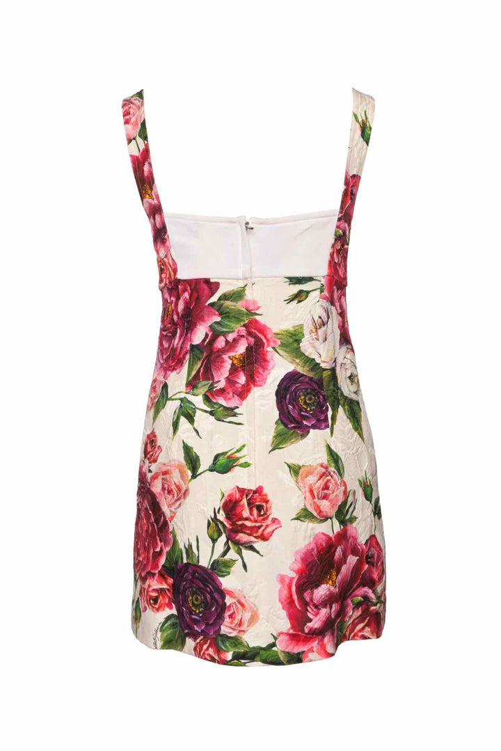 Dolce & Gabbana Size 2 Rose & Peony Mini Dress