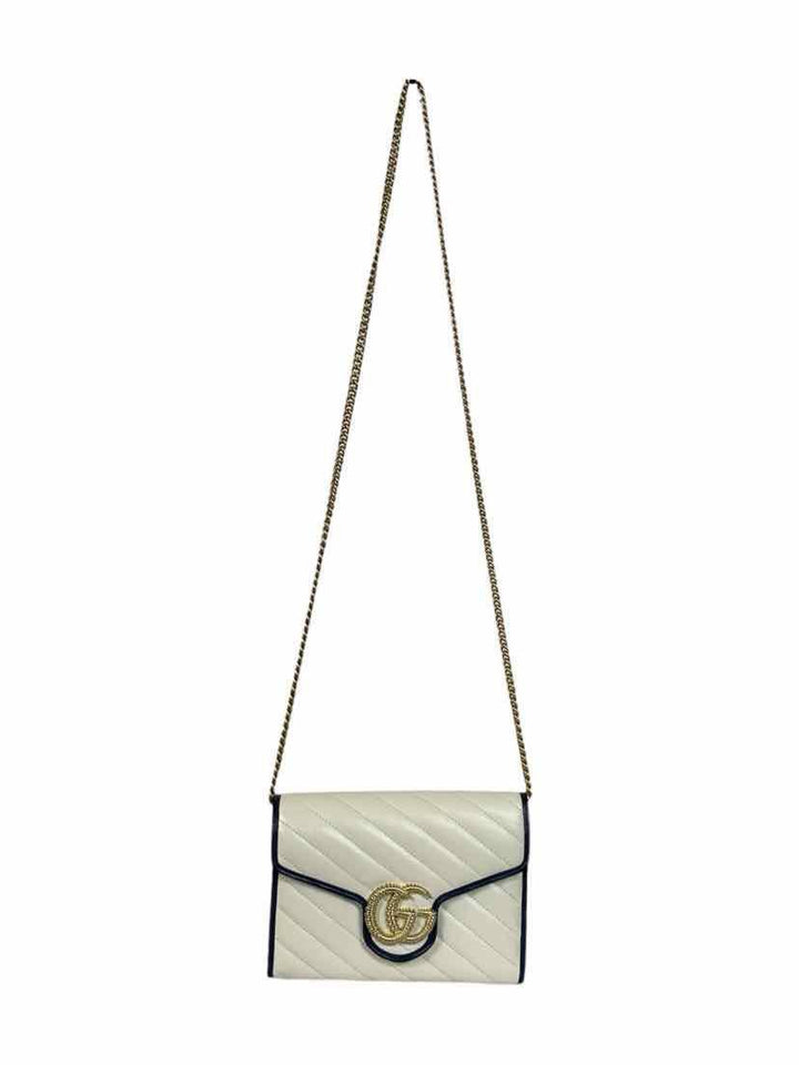 Gucci GG Diagonal Marmont wallet on chain