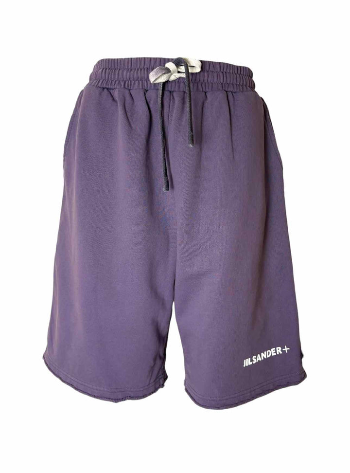Jil Sander Size L Men's Distressed Cotton Drawstring Logo Shorts