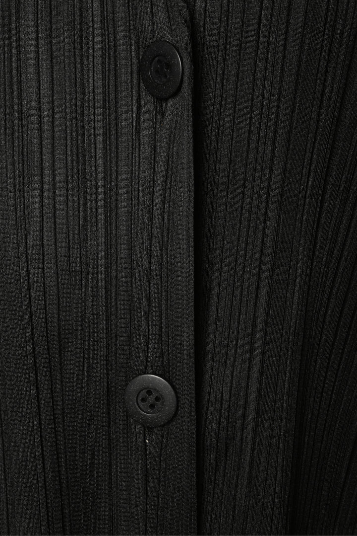 Pleats Please Size 4 Pleated Double-Breasted Jacket