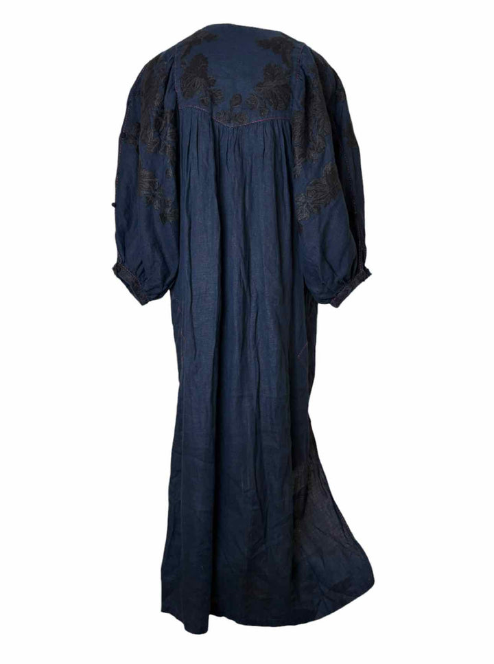 VITA KIN Size OS Floral Embroidered Linen Dress