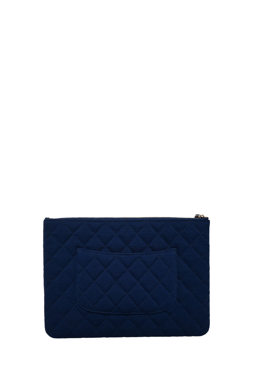 Chanel 2019 Quilted Jersey Medium O Case Clutch