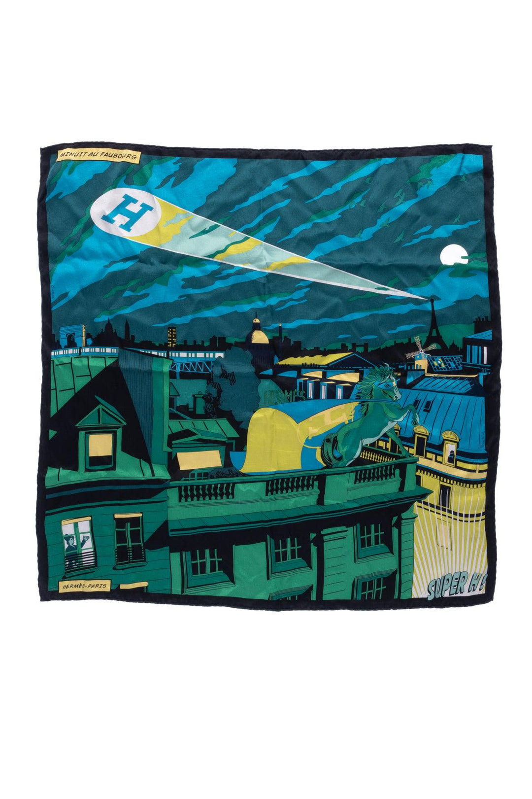 Hermes Minuit Au Faubourg Silk Scarf