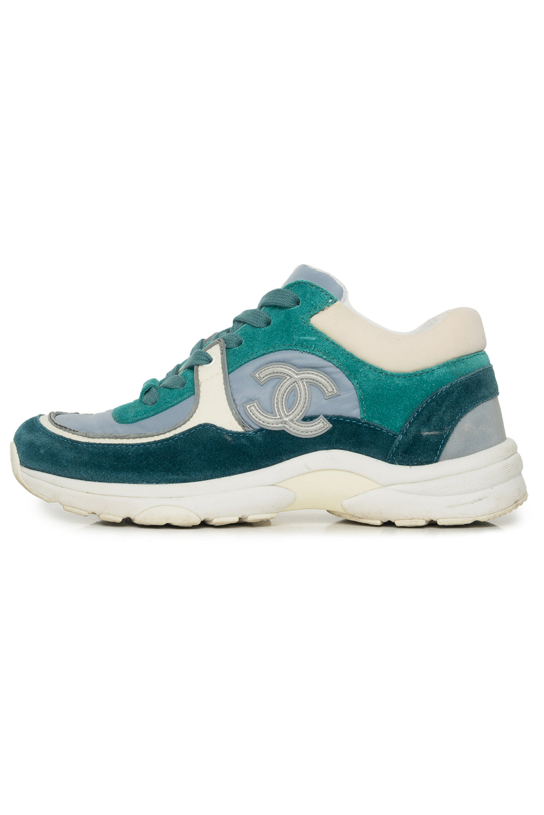 Chanel Size 36 Fabric & Suede CC Logo Sneaker