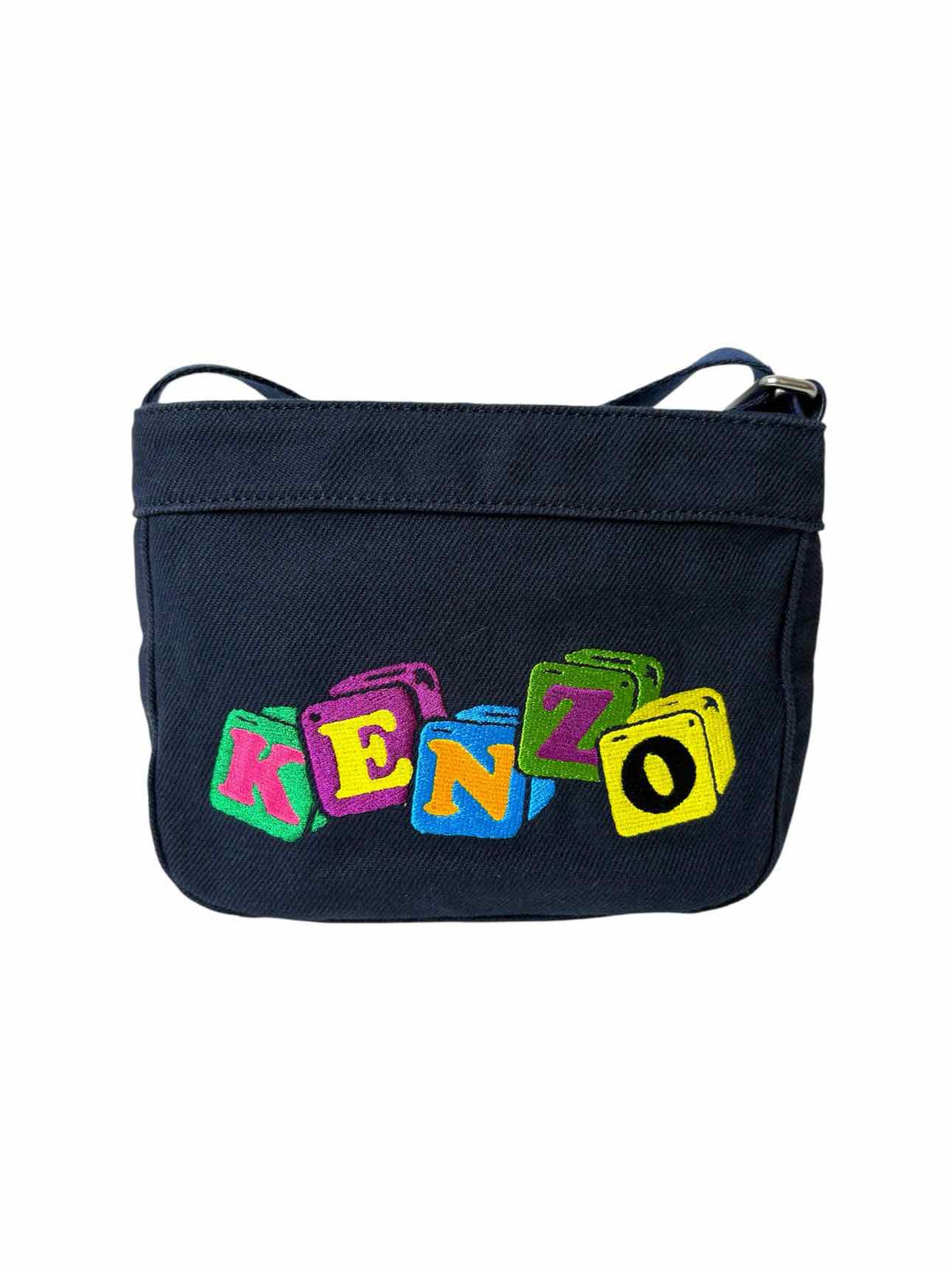 Kenzo Embroidered Logo Cotton Crossbody  Purse