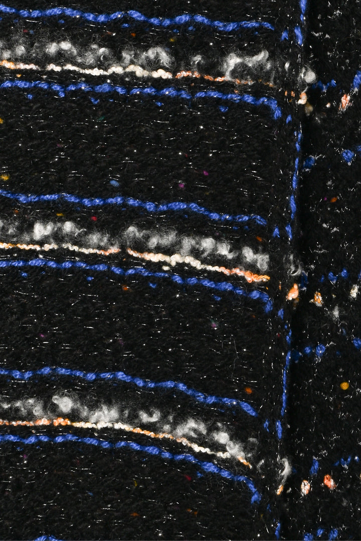 Chanel Multi-Coloured Tweed Wool Knit Scarf