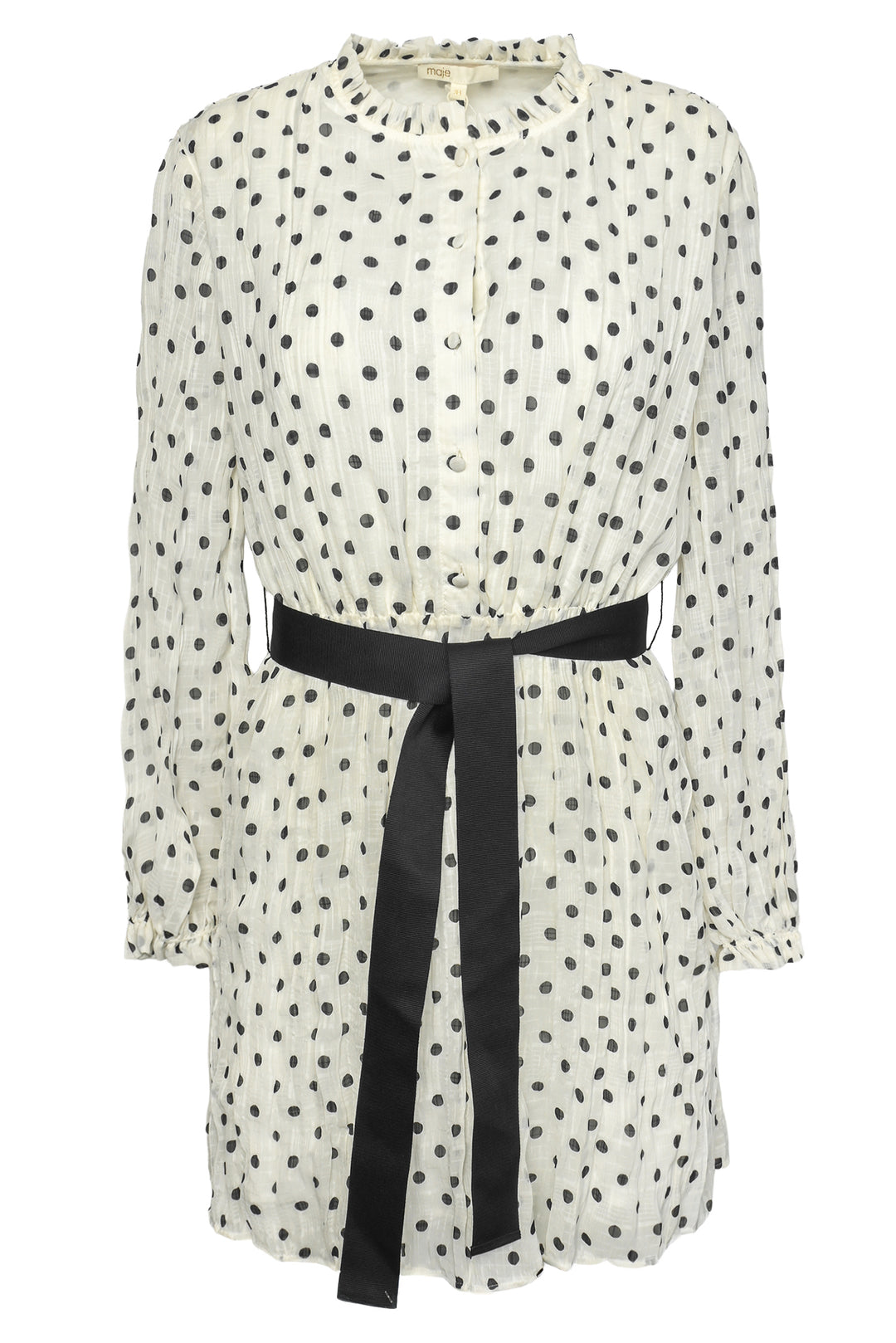 maje Size 34 Rely Polka Dot Dress