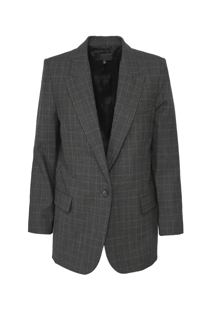 Nili Lotan Size 4 Diane Plaid Wool Blazer