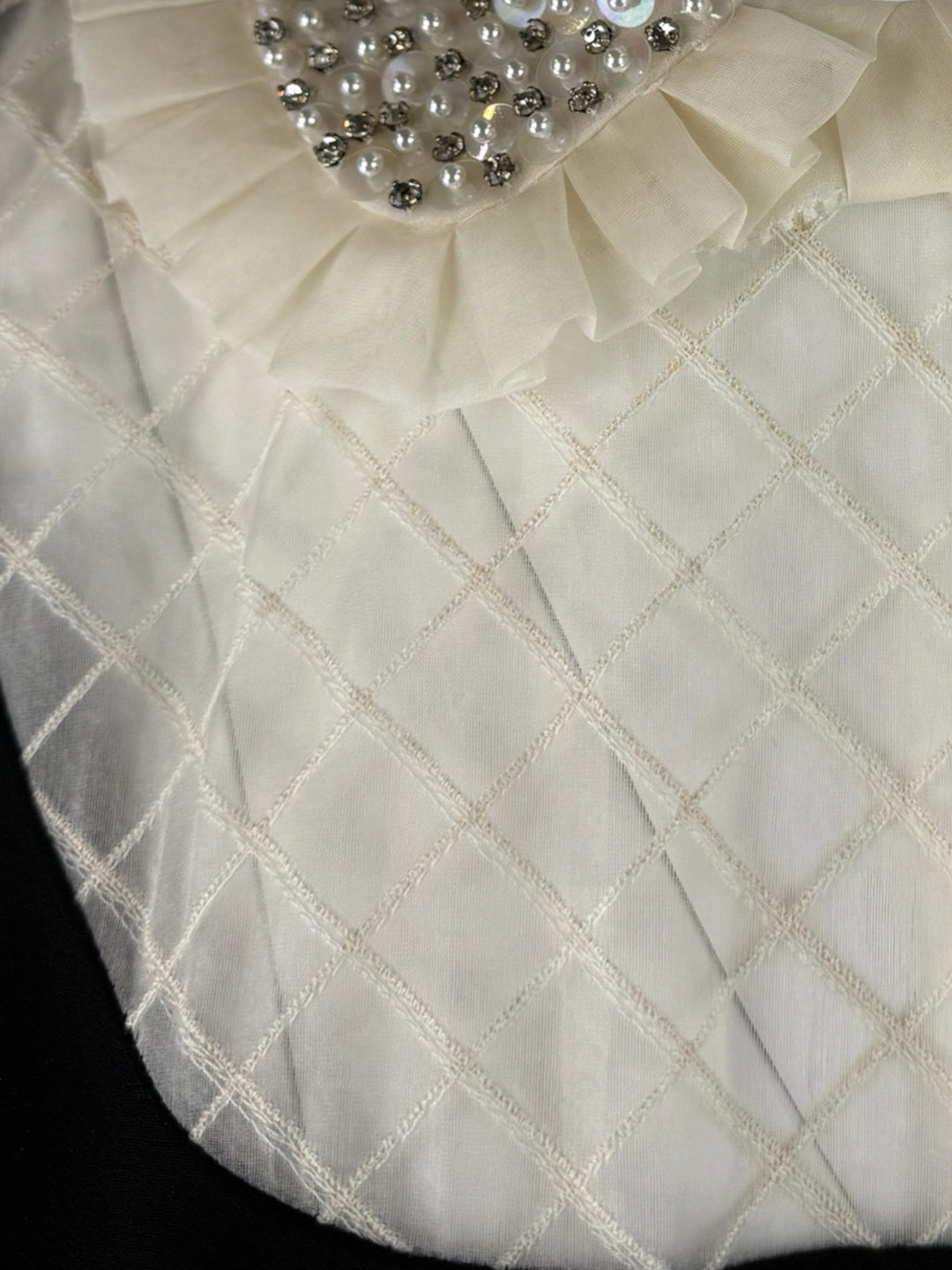 Miu Miu Size 44 2020 Embellished Organza-Detailed Cady Mini Dress
