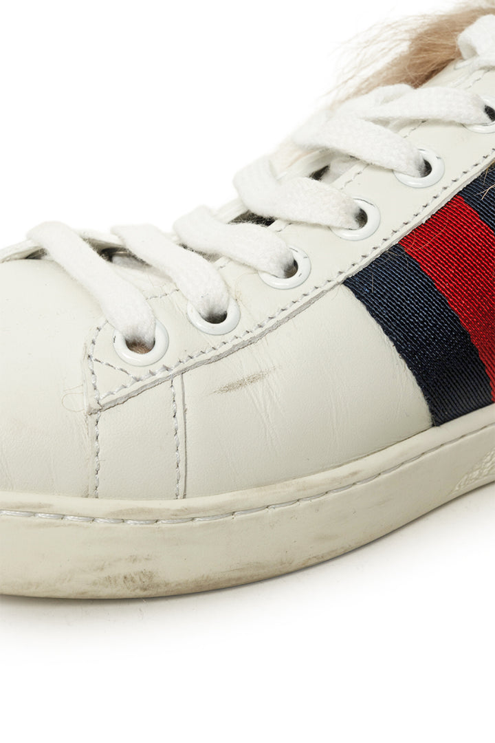 Gucci Size 35 Ace Fur Sneaker
