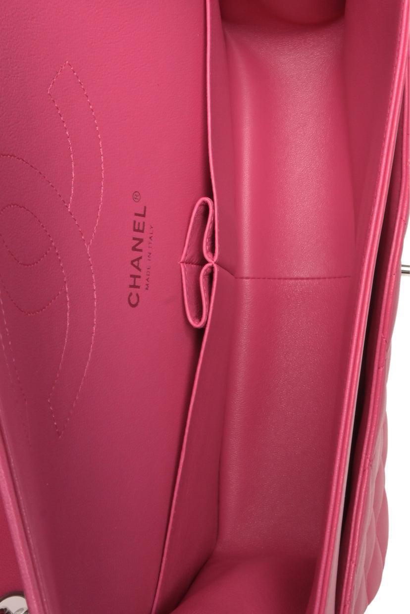 Chanel 2014 Quilted Lambskin Jumbo Double Flap Shoulder Bag