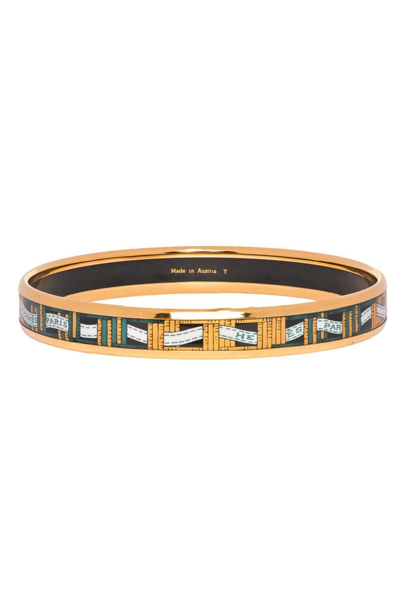 Hermes Narrow Enamel Bangle Bracelet