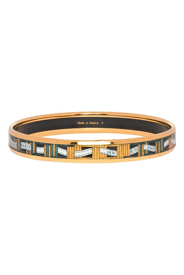 Hermes Narrow Enamel Bangle Bracelet