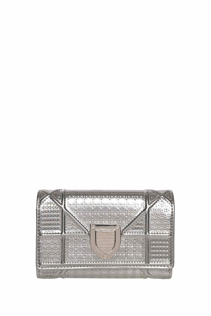 Dior 2017 Diorama Metallic Trifold Wallet
