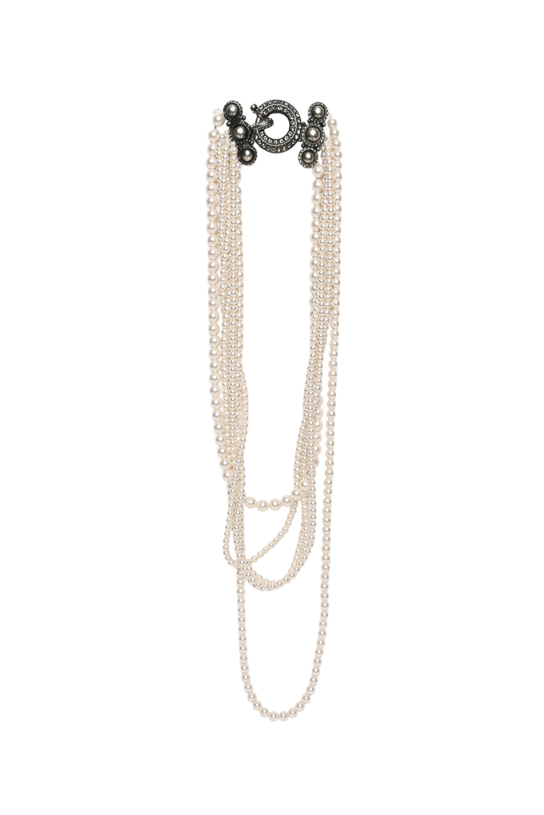 Lanvin Faux Pearl Multi Strand Necklace