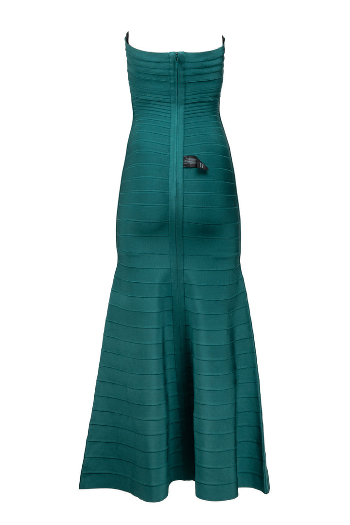 Herve Leger Size M Strapless Maxi Bandage Dress