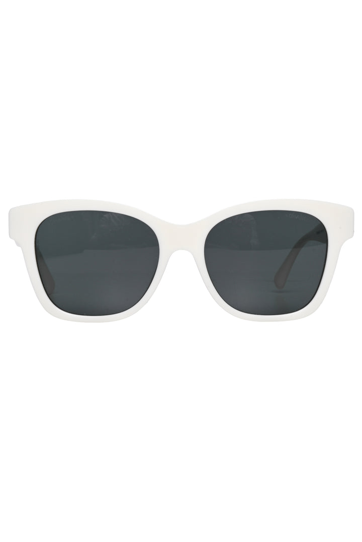 Chanel Faux Pearl CC Square Sunglasses